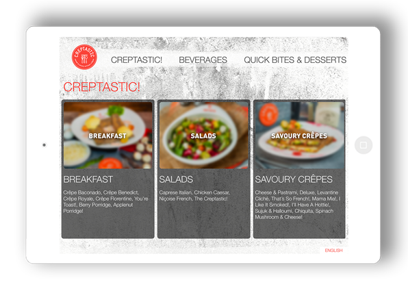 dyna-menu | Tablet App Screen
