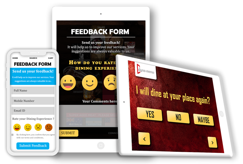 dyna-menu | Feedback Form Screen