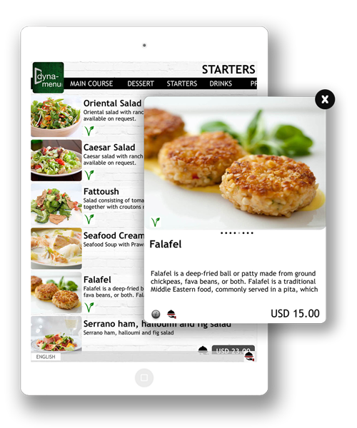 dyna-menu | Tablet App Screen