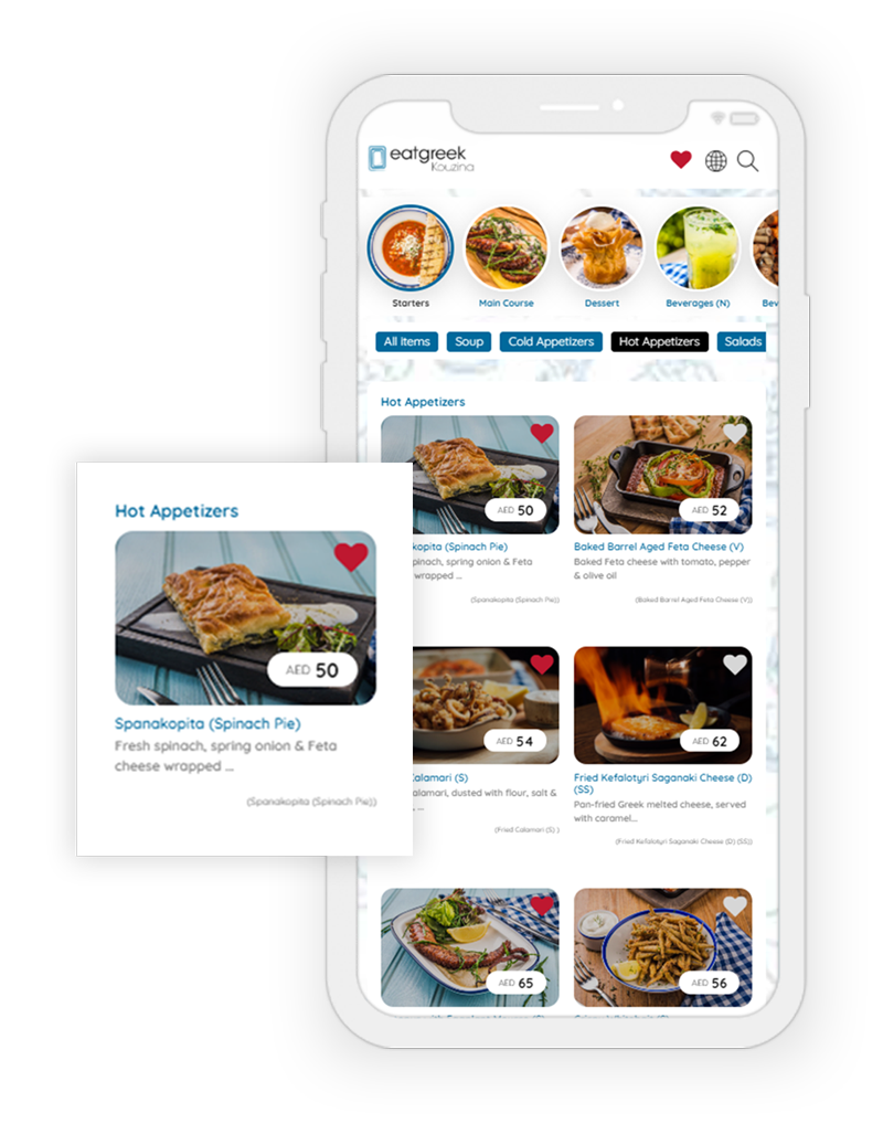 dyna-menu | Mobile App Features